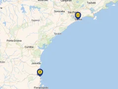 Mapa plavby